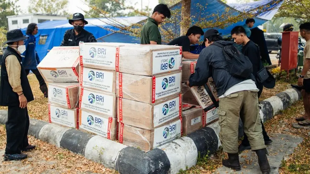 BRI Kirim Bantuan Pompa Air ke Kalimantan